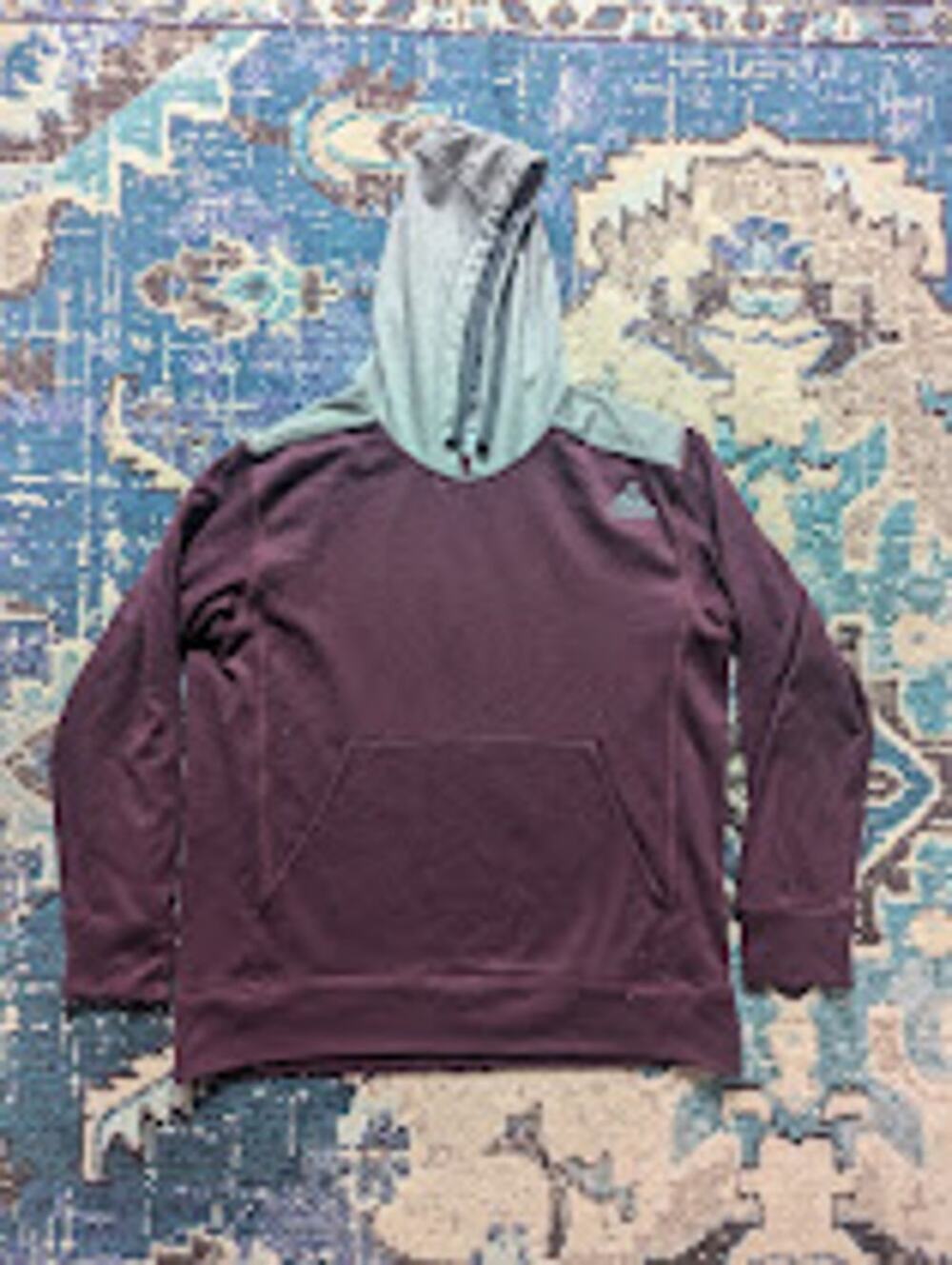 Adidas Essentials Athletic Hoodie Sweatshirt Men’s Large Burgundy Maroon AO0434